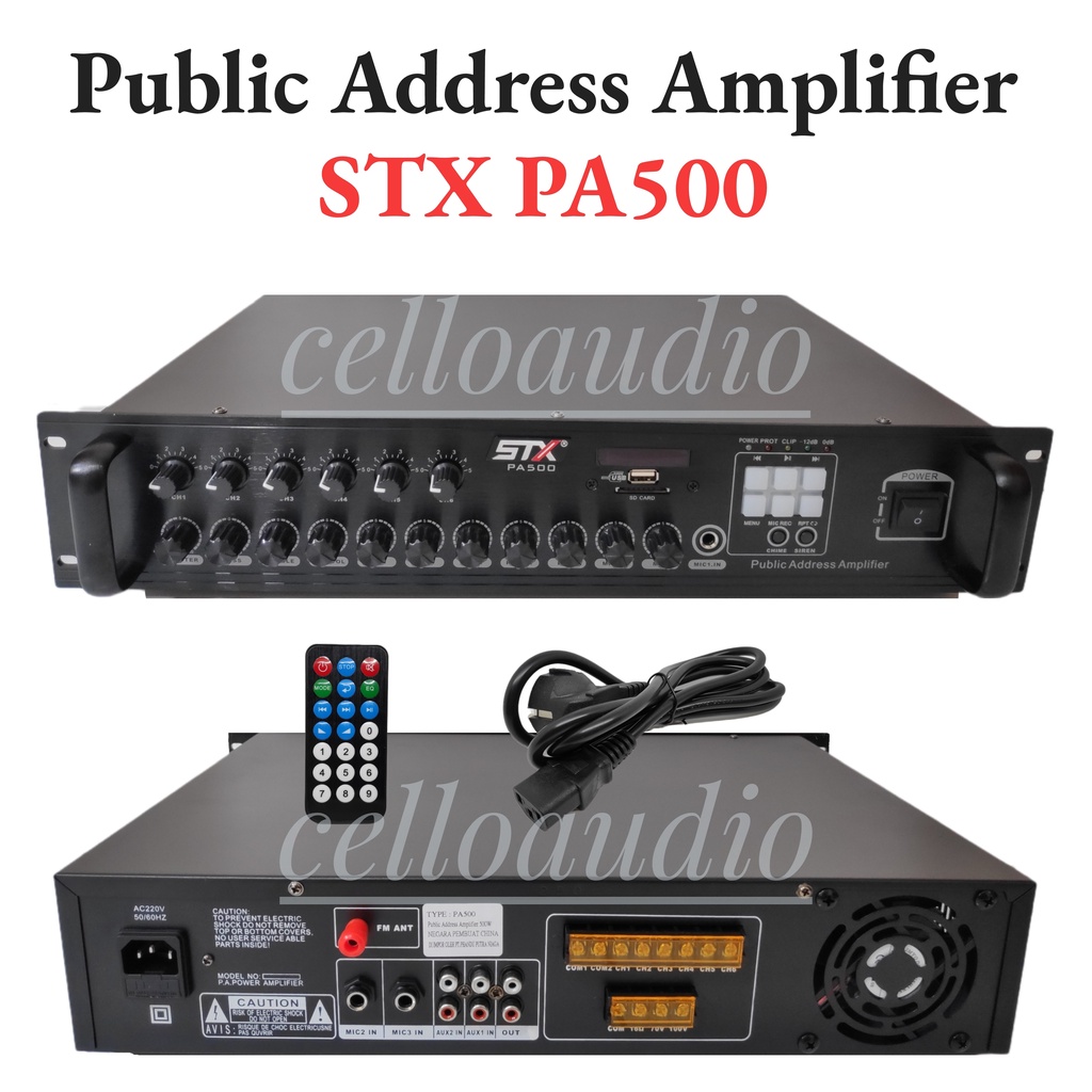 Public Address Amplifier STX PA500 (500 Watt) PA Amplifier TOA PA 500
