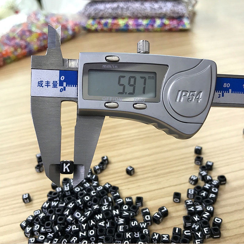 100 Pcs/pack Diy Hip-Hop Punk Hitam Gelang Persegi Manik-manik Aksesoris Fashion-Won
