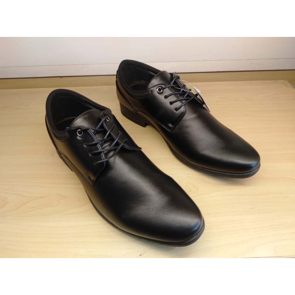 BATA  Sepatu Pantofel Pria Original Bahan Sintetis Sepatu Kantor/Kerja Pakai Tali Warna Hitam Model 