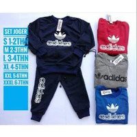 Setelan Stelan Jogger joger Anak Size S M L / Baju Celana Joger 1-3 th