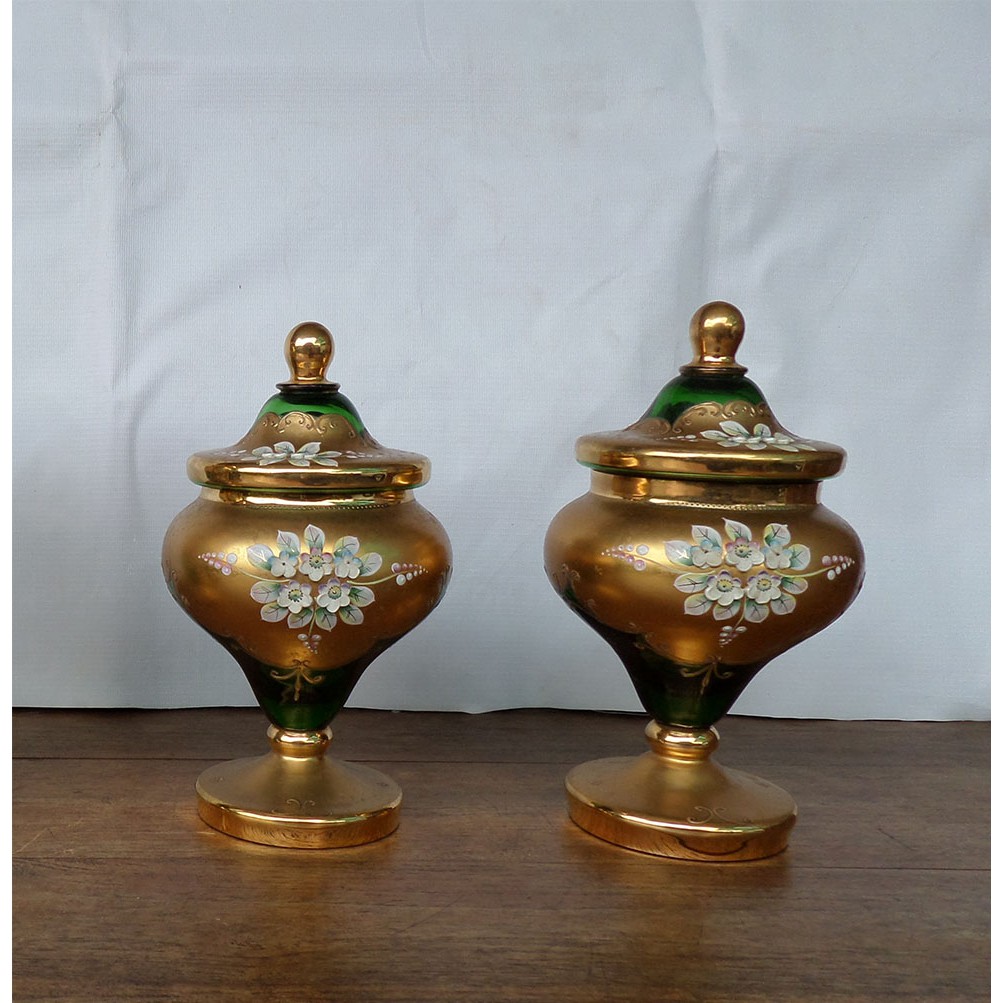 Toples Kristal Bohemia Boro Hijau - Genuine Bohemia Crystal Boro 20.5