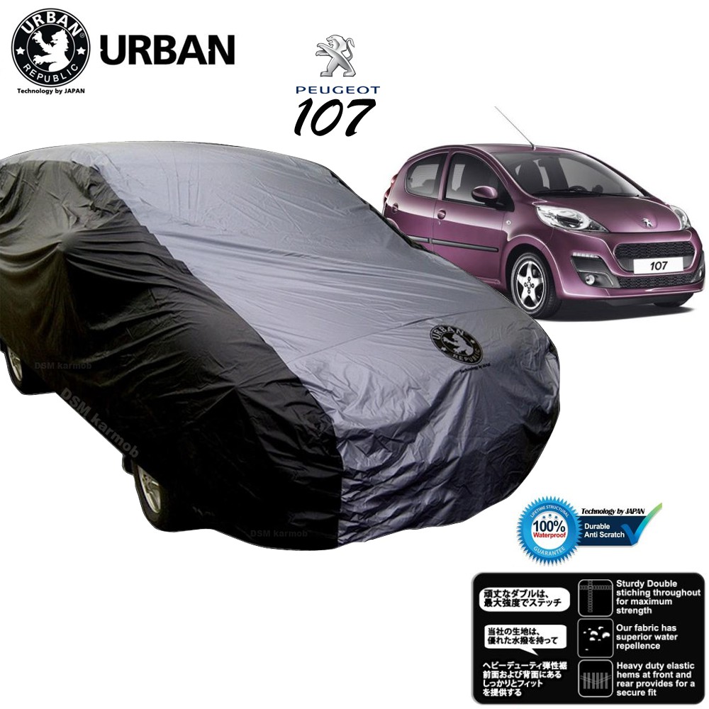 Urban / Cover Mobil Peugeot 107 / Aksesoris Mobil Peugeot / Selimut Mobil Peugeot / DSM Karmob