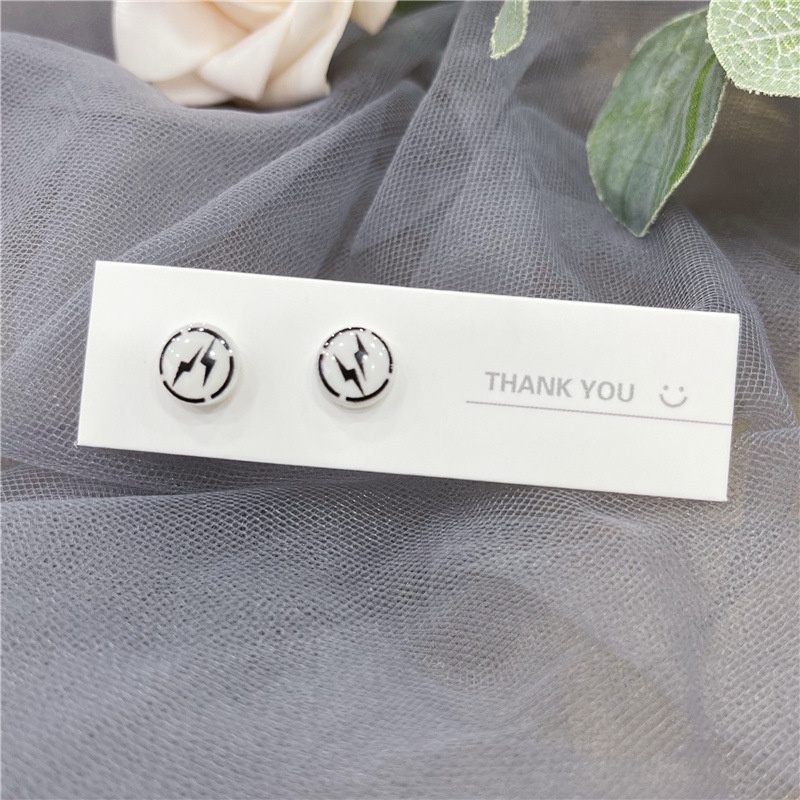 S925 Silver Needle Ceramic Earring Combination Exquisite Small Cute Simple Girl Student Earrings Wholesale 2021-11