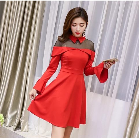 [Dress Lilace RO] dress wanita twiscont varian warna