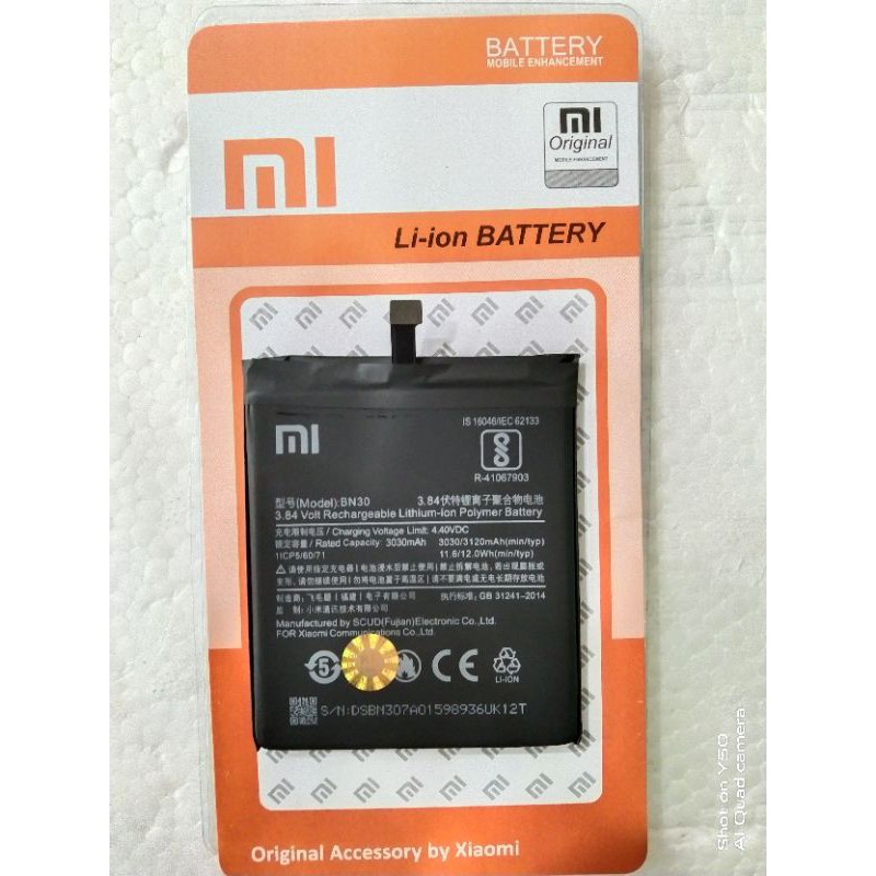 BATRE BATTERY XIAOMI REDMI 4A/BN30 ORI100%