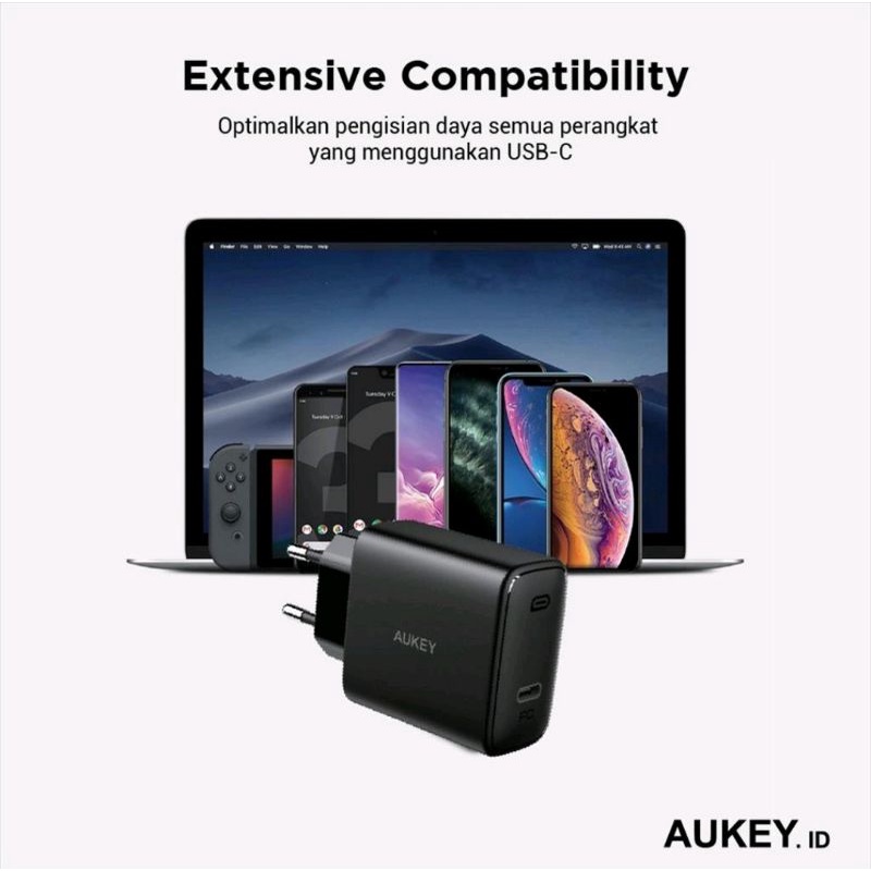 Charger Aukey PA-F2 Swift Series 30W PD Charger - 500481
