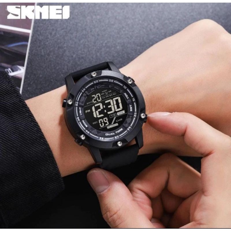 JAM TANGAN SKMEI 1762 ORIGINAL RUBBER HALUS JAM TANGAN DIGITAL LED SPORTY KASUAL OUTDOOR