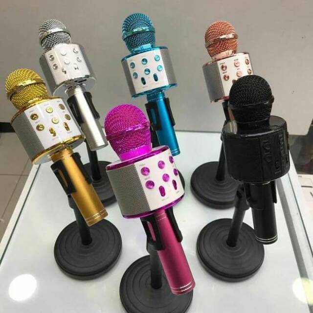 Termurah Medan Mic Speaker Bluetooth WS 858 Microphone Karaoke Smule WS858