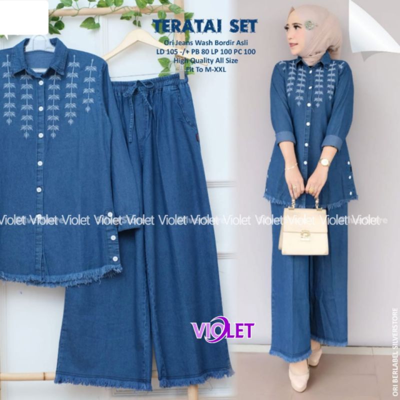 TERATAI SET / JEANS SET