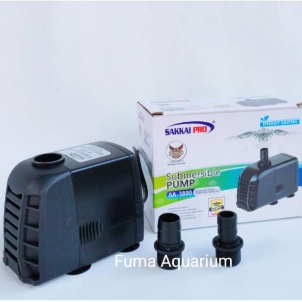 Pompa Celup Filter Aquarium Aquascape kolam hidroponik SAKKAI PRO AA-3800 Low Watt Power Head Submersible Pump