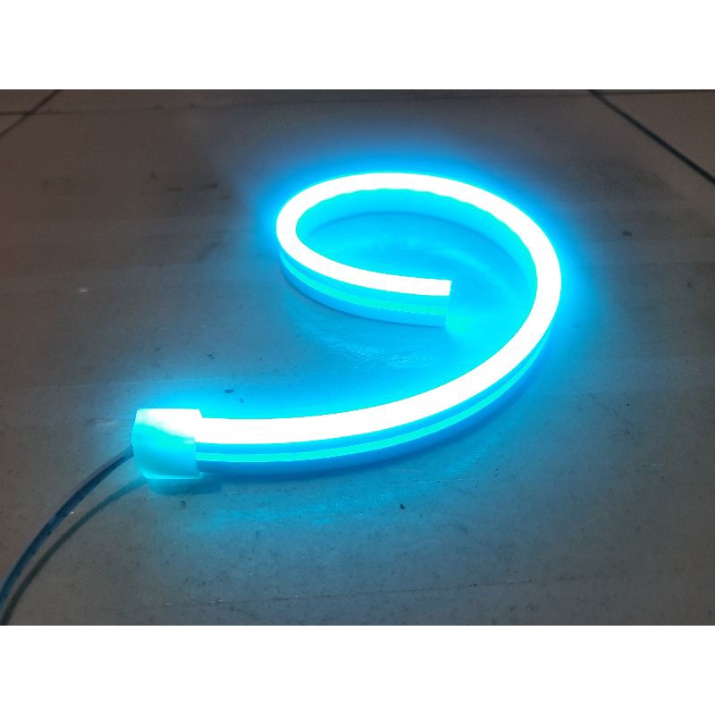 LAMPU ALIS MOTOR 30CM LED DRL FLEKSIBEL TIDAK BINTIK 12V [ 1 BIJI ] BEAT,VARIO,NMAX,PCX,AEROX DLL-Blue ice 30CM