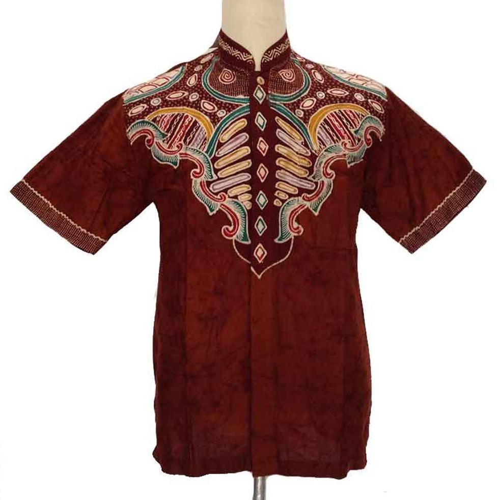 Hot Sale Hem Batik Tulis Uje Kerah Koko - Hp5038