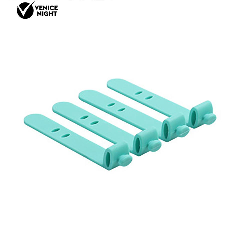4Pcs / Set Winder Organizer Kabel Earphone Bahan Silikon