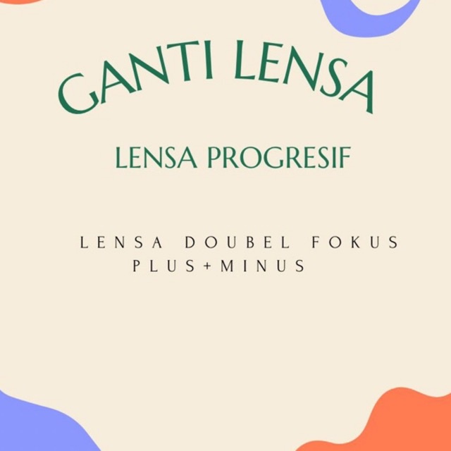 Lensa progresif minus +silinder +plus +(anti radiasi)