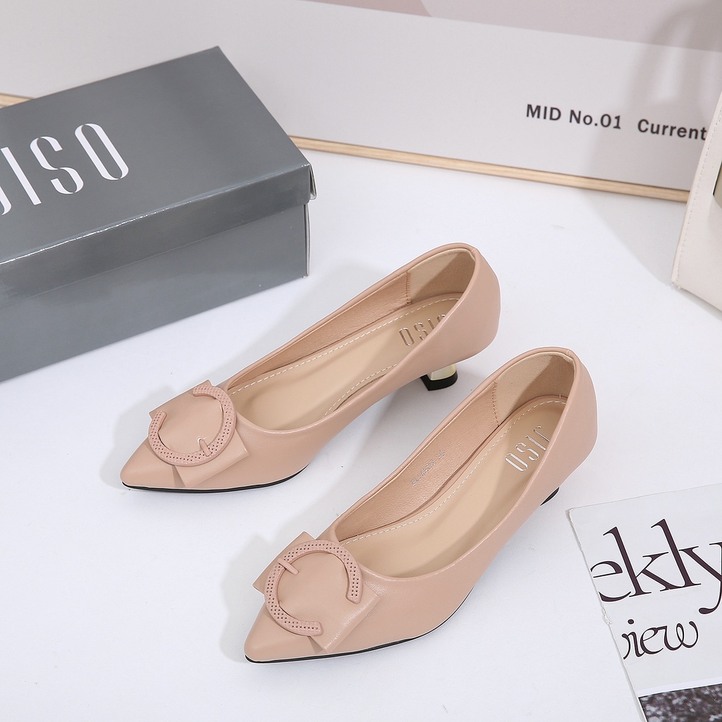 JISO RYONA ELMA-02 Sepatu Kerja Wanita Heels 4cm Import Premium