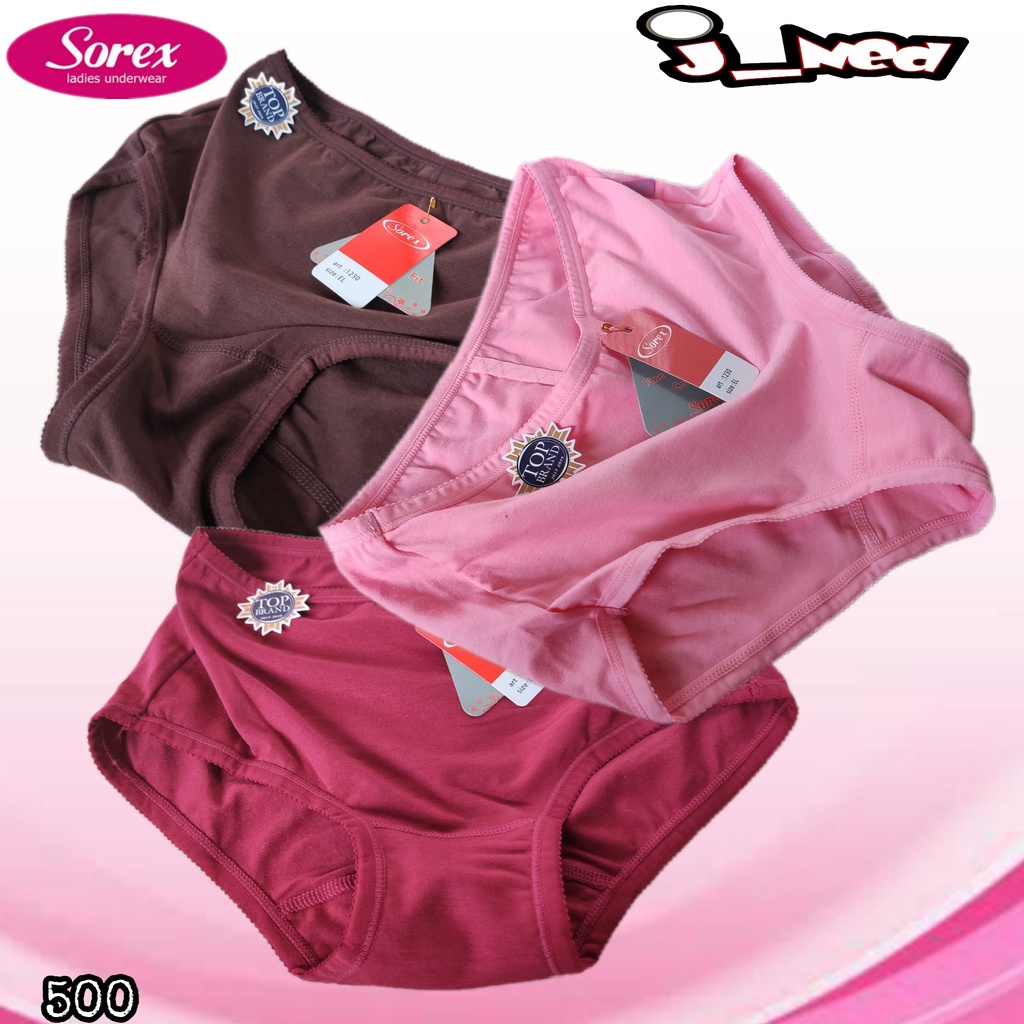 J500T ( ISI 3 PCS) Celana Dalam Wanita Sorex 1230 Ukuran M L XL XXL