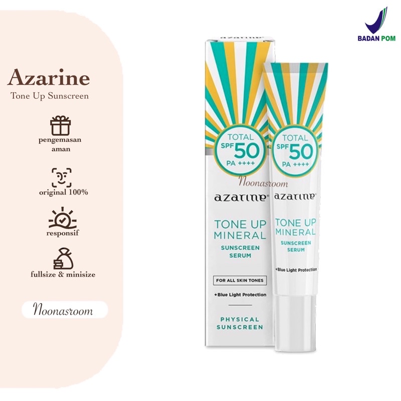 Azarine Tone Up Mineral Sunscreen Serum SPF 50 27g