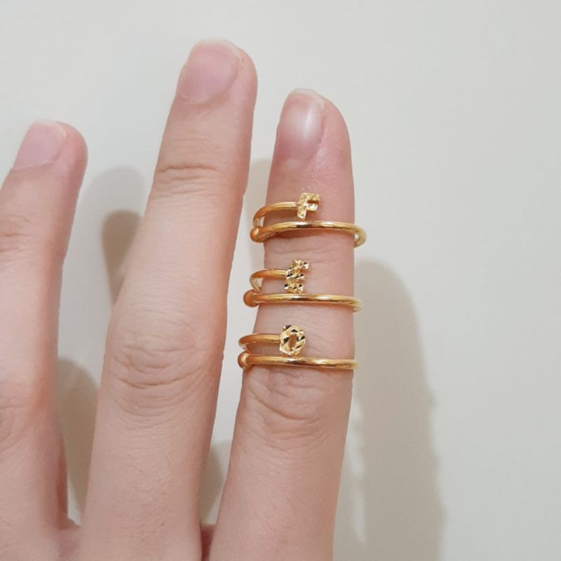 cincin spiral huruf