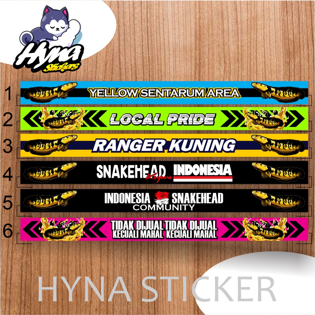 Hyna Sticker - Stiker Channa YS / Stiker Ikan Channa / Stiker Channa Maru / Stiker Channa Yellow Sen
