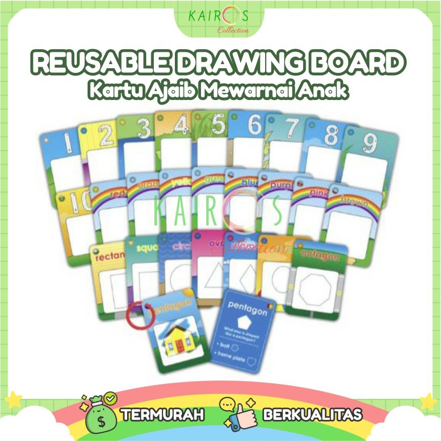 Reusable Drawing Board Water Doodle Card Kartu Mewarnai Anak Water Magic Card