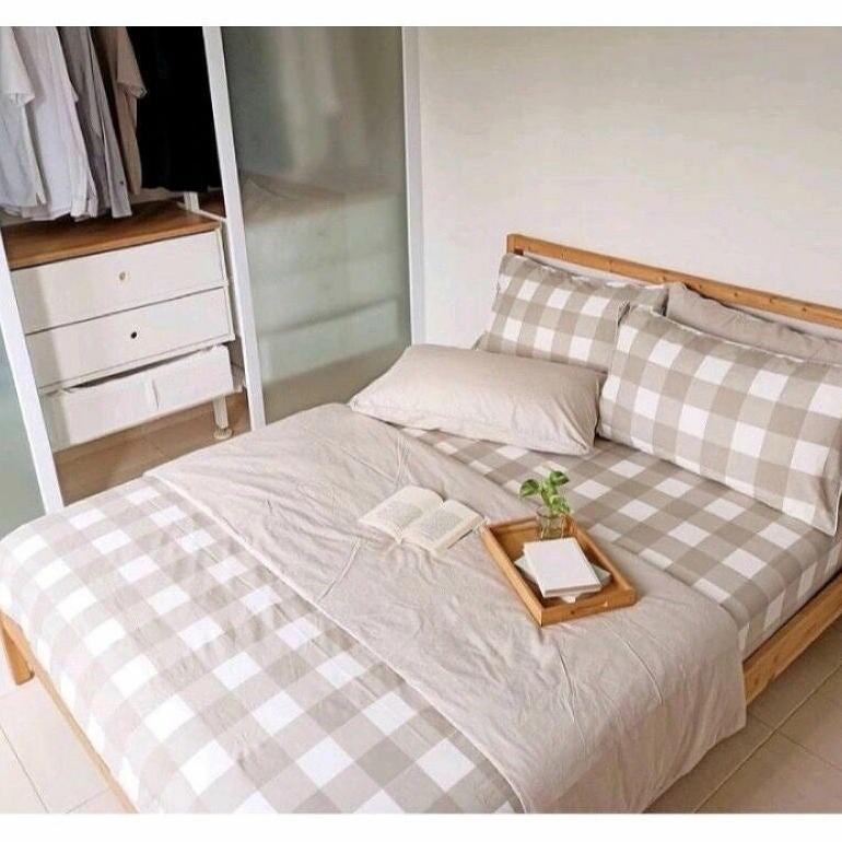 SPREI BISA /BAYAR DITEMPAT/GRATIS ONGKIR || SPREI KOTAK SEPRAI HOMEMADE SEPREI MOTIF POLOS EMBOS 90,