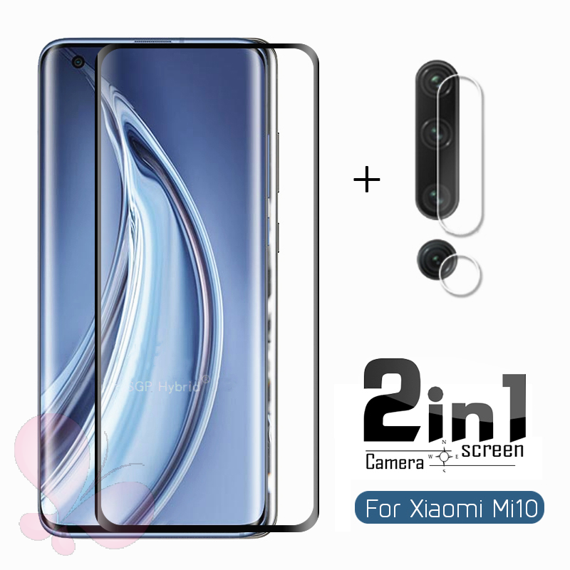 Pelindung Layar Tempered Glass 2 in 1 Untuk Xiaomi POCO M3 POCO X3 NFC Redmi 10A 9T 9 9C 8 8A Dual 8A Pro Redmi Note 9 9s 9pro 8 9 Note7