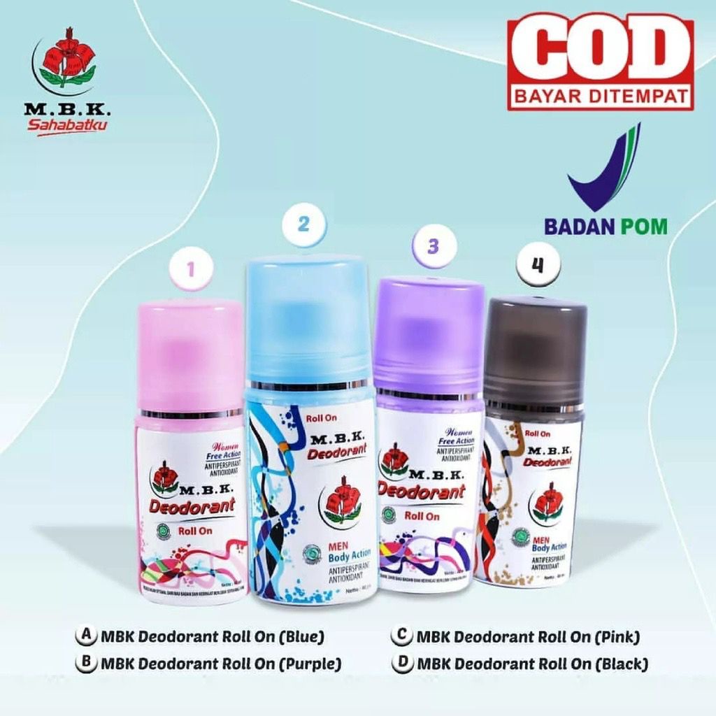 `ღ´ PHINKL `ღ´ M.B.K Roll On mbk anti bau badan antipepsirant bau badan biang keringat