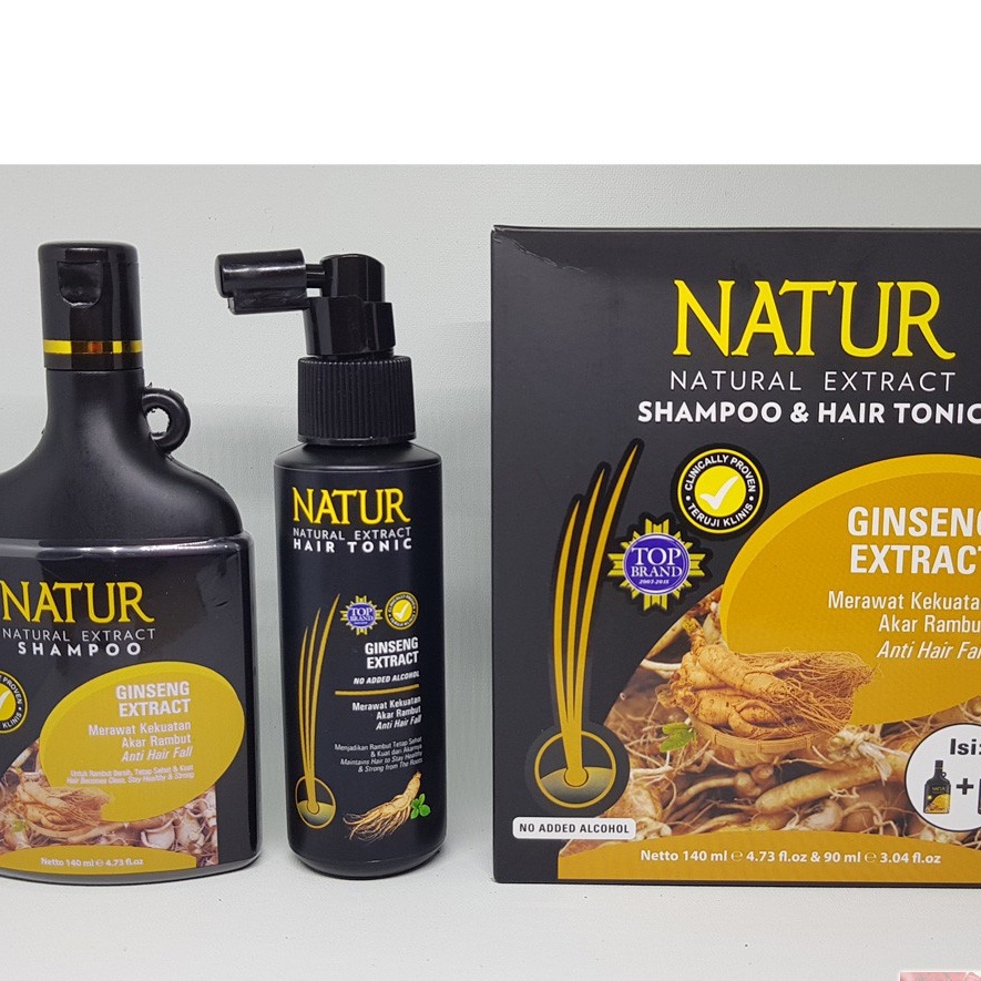 Natur 2 in 1 Shampoo dan Hair Tonic / Paket Natur / Natur 2 in 1 Gingseng / Natur 2 in 1 Aloe Vera