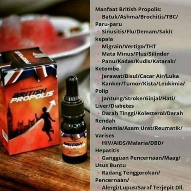 British Propolis Cocok Untuk Atasi Asam Lambung Diabetes Kolesterol Dll Shopee Indonesia