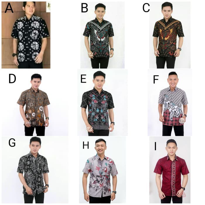 Hem Batik Jumputan Kemeja Batik Pria Lengan Pendek Baju Batik Pria