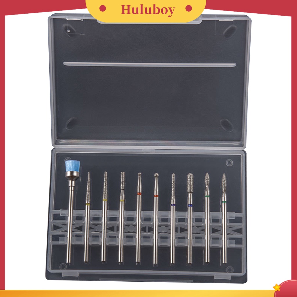 Huluboy Huluboy♡ 10pcs / Kotak Mata Bor Poles Kuku Universal Kekuatan Tinggi Untuk Manicure Wanita
