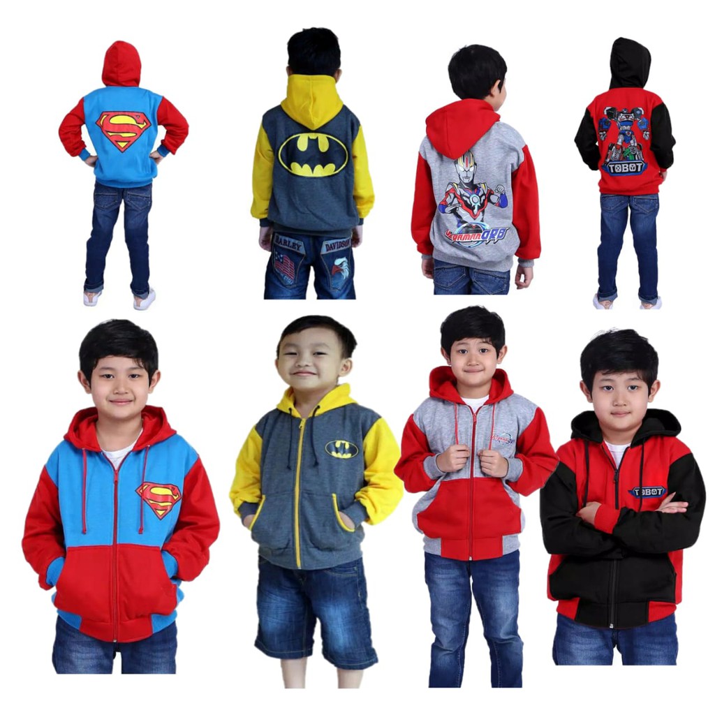 Jaket Anak Super H3R0 usia 2-10thn-bahan fleece tebal-Arshila_fashion