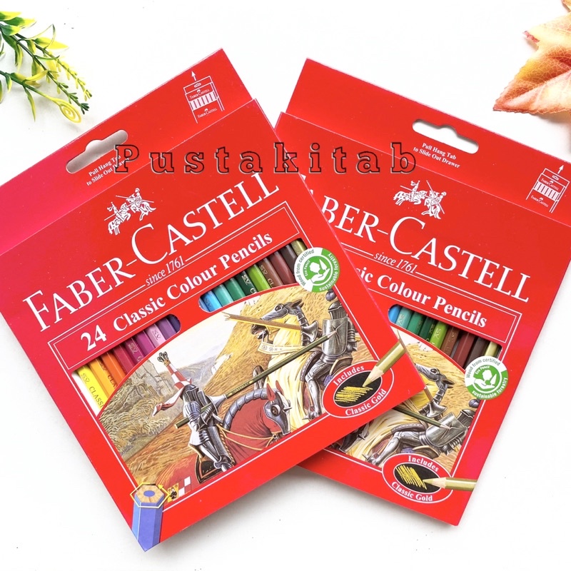 

PENSIL WARNA FABER CASTELL CLASSIC COLOUR PENCIL 24 WARNA Panjang