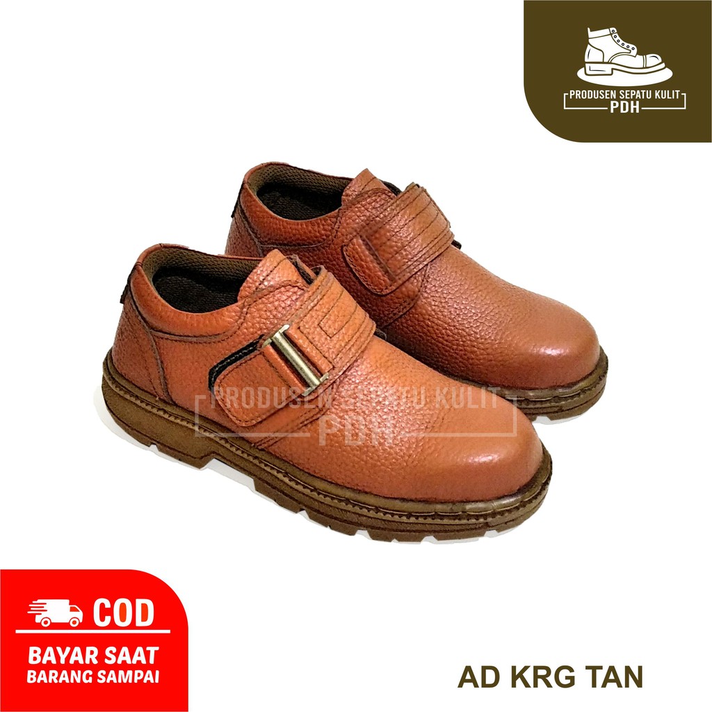 SEPATU SAFETY PRIA UJUNG BESI BAJA SAFETY BOOTS KERJA LAPANGAN SEFTY PROYEK KRG TAN