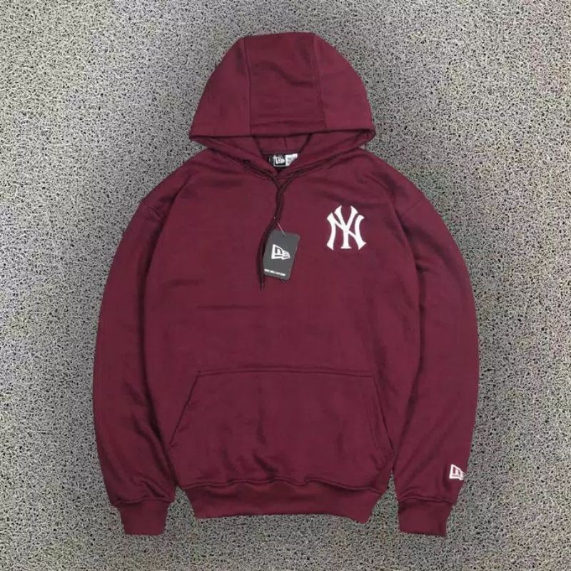 HOODIE NEW ERA NY YORK YANKESS TEAM MAROON AUTHENTIC ORIGINAL