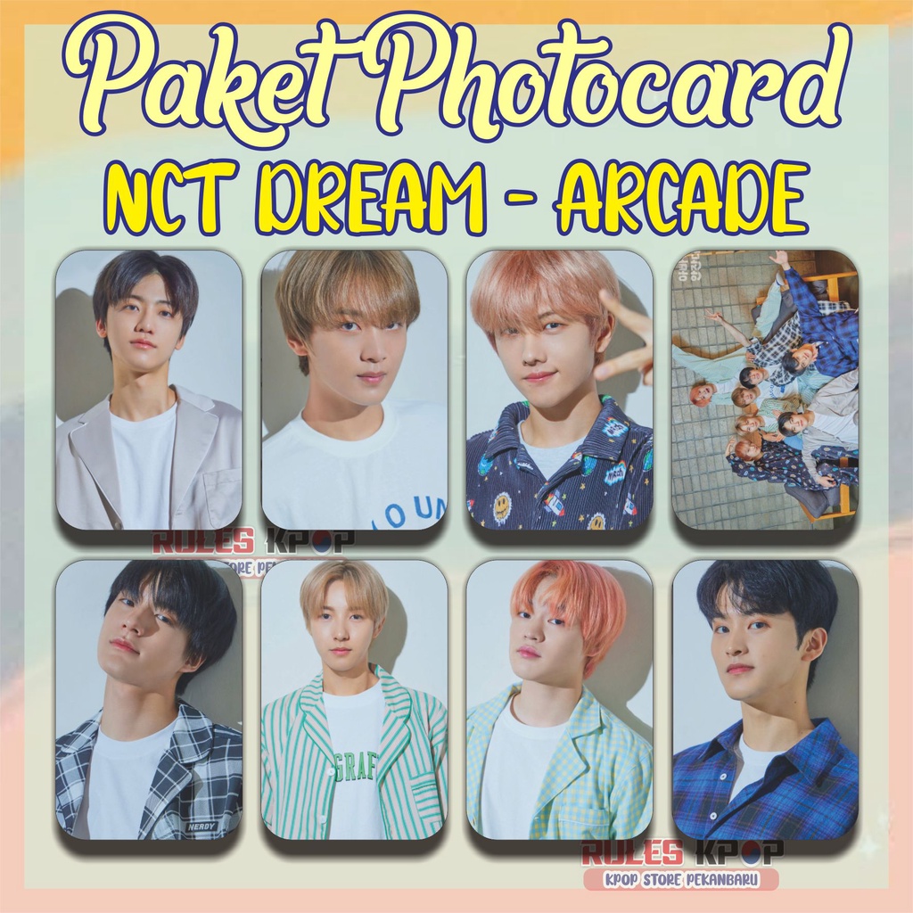 8 lbr - READY STOK - PAKET PHOTOCARD NCT DREAM ARCADE PANG PHOTOCARDS NCT DREAM PAJAMAS PC UNOFFICIA