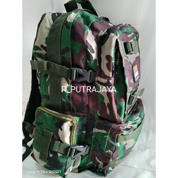 tas ransel army tas punggung gultor besar loreng tni malvinas/ free emblem patch rubber karet Velcro