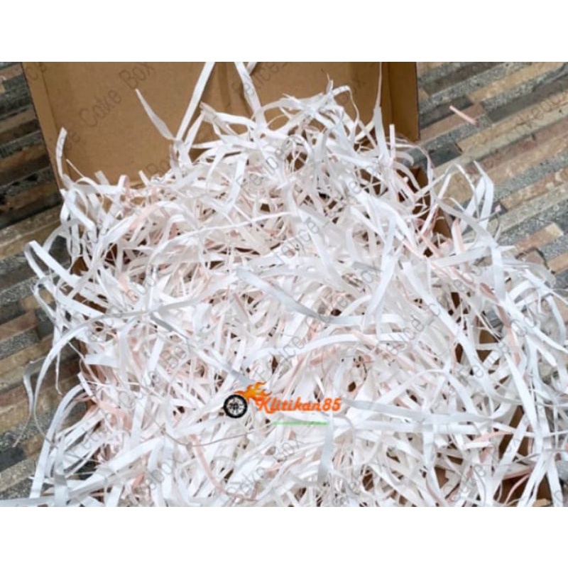 

Kertas Serut Hampers Shradded Paper Kertas Cacah Parcel Gift 100 gram putih