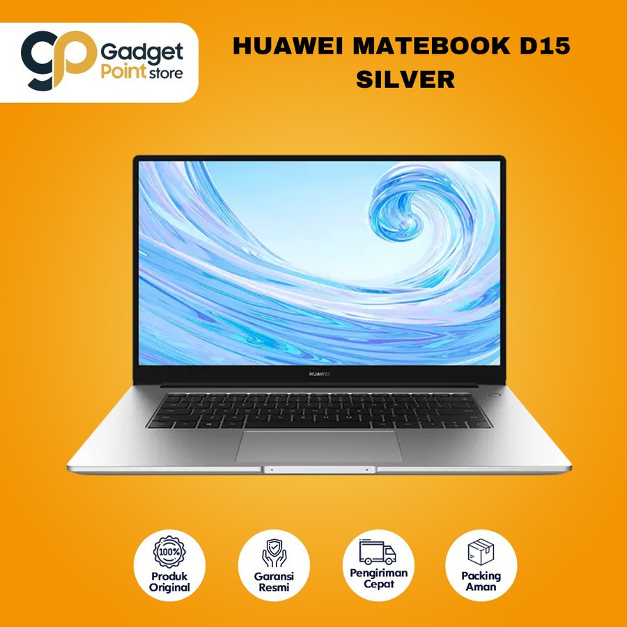 Huawei Laptop MateBook D15 Mystic Silver - Garansi resmi 2 Tahun