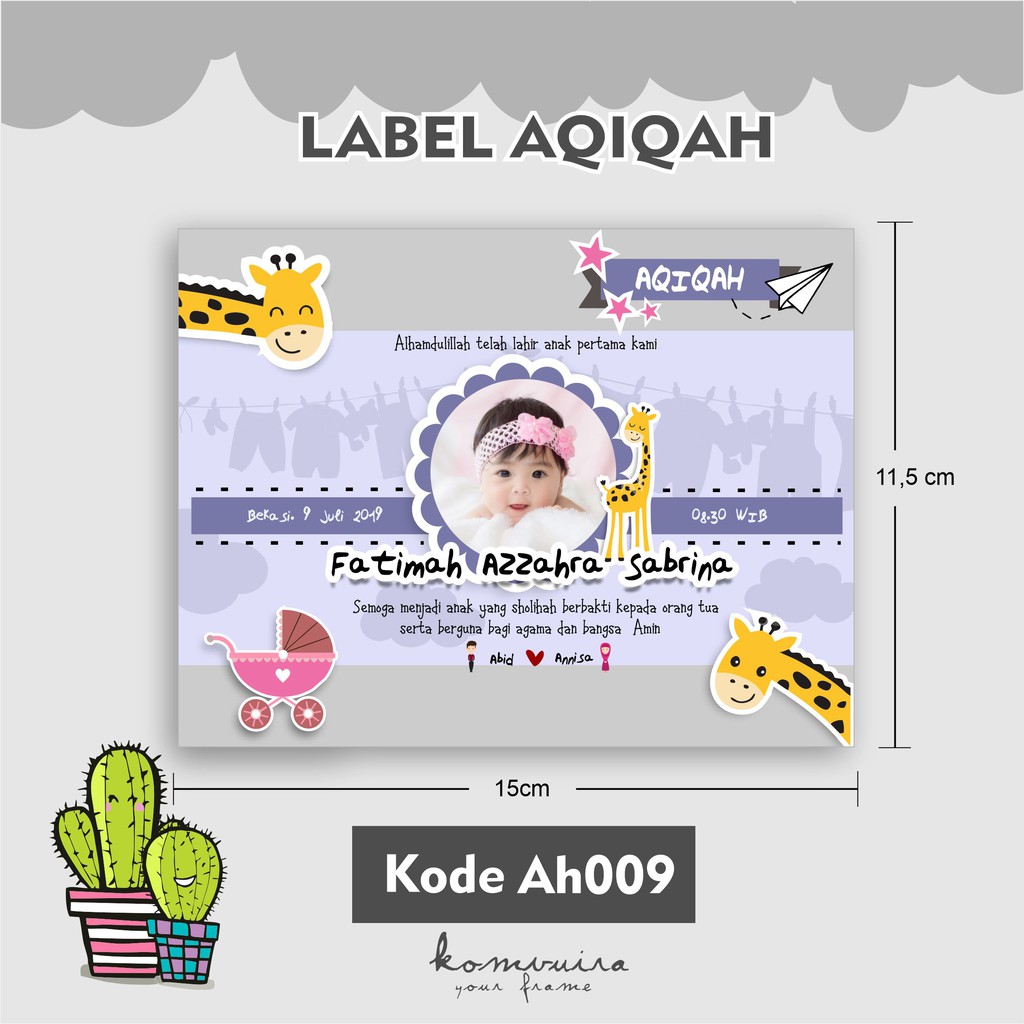 

LABEL AQIQAH DESAIN MENARIK DAN LENGKAP