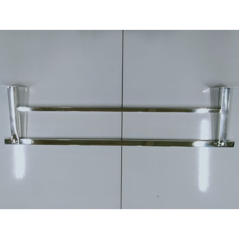 RAK HANDUK KAMAR MANDI STAINLESS 2 BARIS MURAH SUBRON 618
