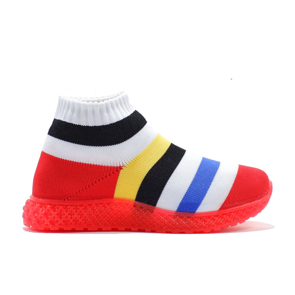 Sepatu anak import - sepatu anak bts - sepatu sneakers anak - sepatu sekolah anak - slip on model selop SVEKES RAINBOW J020C 27-31