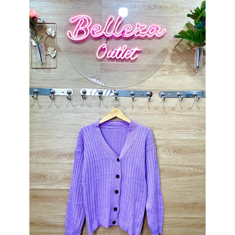 Belleza Outlet baju rajut Cardigan rajut atasan wanita Alin Knite