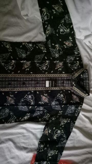 Odza Kemeja Batik Slim Fit Pria Baju Batik Lengan Panjang Seragam Batik Batik Modern Darewa