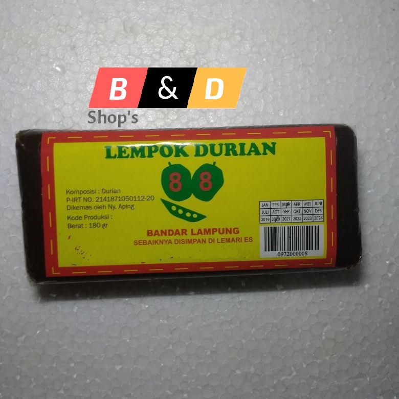 

88 IYEN. Lempok Durian Khas Lampung Netto 180 Gram.