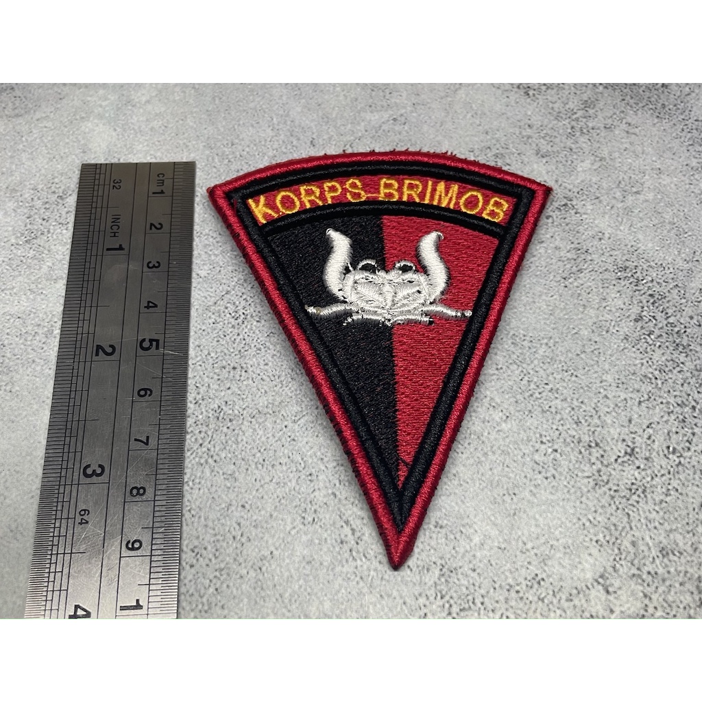 Badge Brimob|Bet Brimob Timbul|Bordir Timbul Brimob
