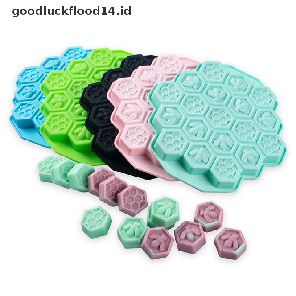 [OOID] Silicone 19 Mobile Bee Honeycomb Cake Chocolate Soap Soap Icing Mold Mold ID