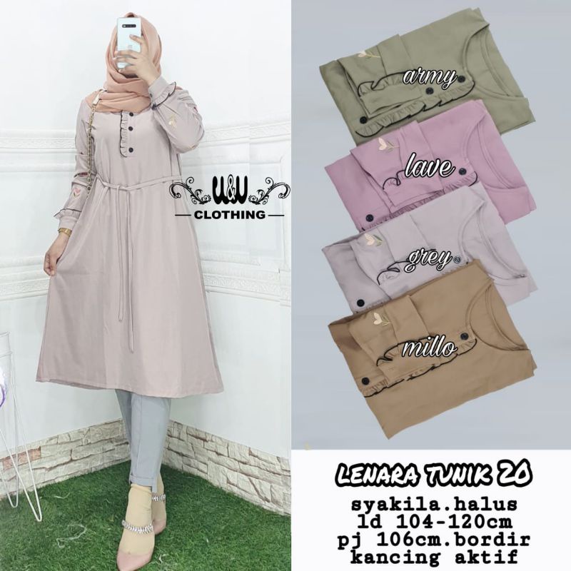 ATASAN MUSLIM WANITA LONG TUNIK / LENARA TUNIK 20 BY W&W