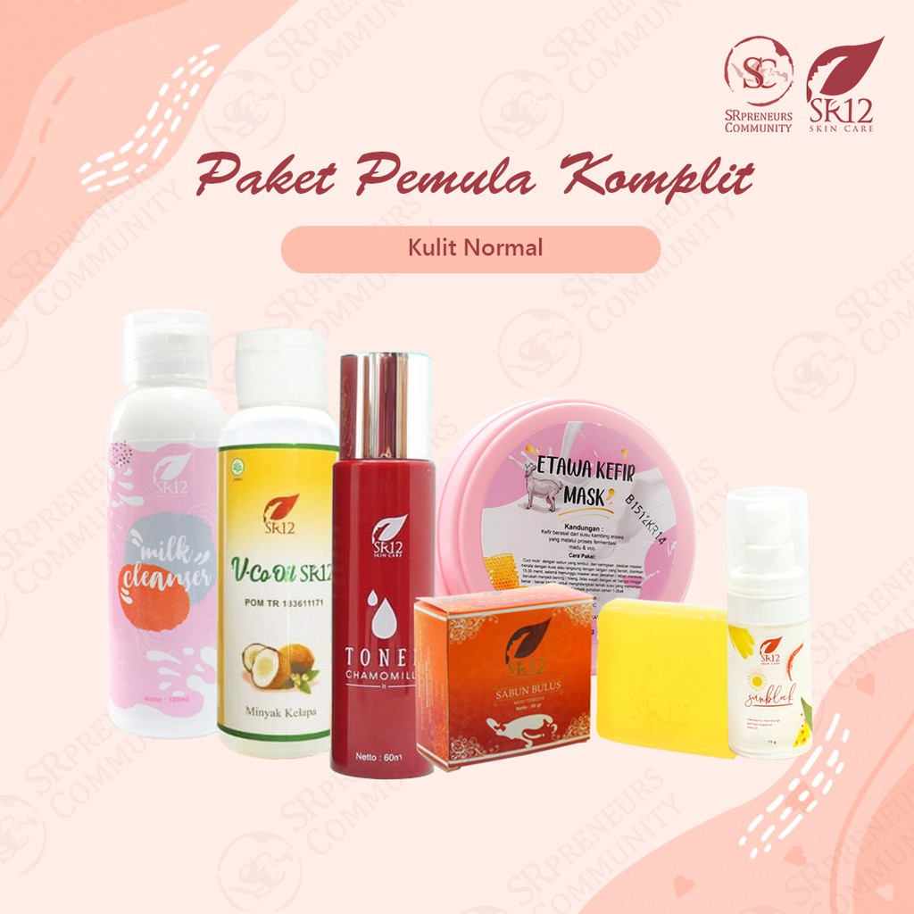 PAKET PEMULA SR12 KOMPLIT / PERAWATAN SKINCARE AMAN &amp; ALAMI / PENETRAL KULIT / PAKET PERAWATAN WAJAH
