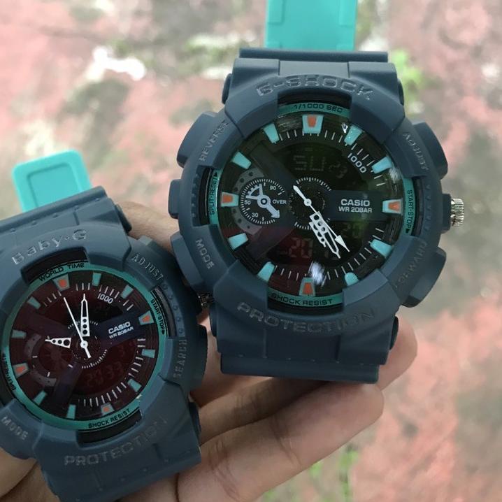 ⸨GeQ♝⸩ ⭐️ KOLEKSI COUPLE JAM TANGAN G SHOCK GA110 BABY-G BGA-110 PASANGAN PRIA WANITA Dual Time Akti